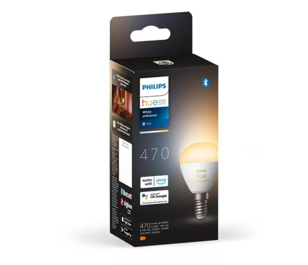 Philips Hue White ambiance Żarówka kulka E14 470 lm - 1271548 - zdjęcie 3
